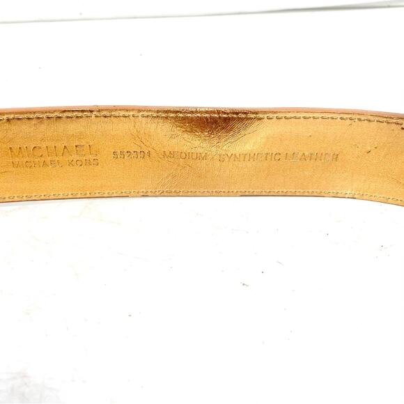MICHAEL KORS Faux Vegan Leather MK Logo Belt Size Medium main image 4